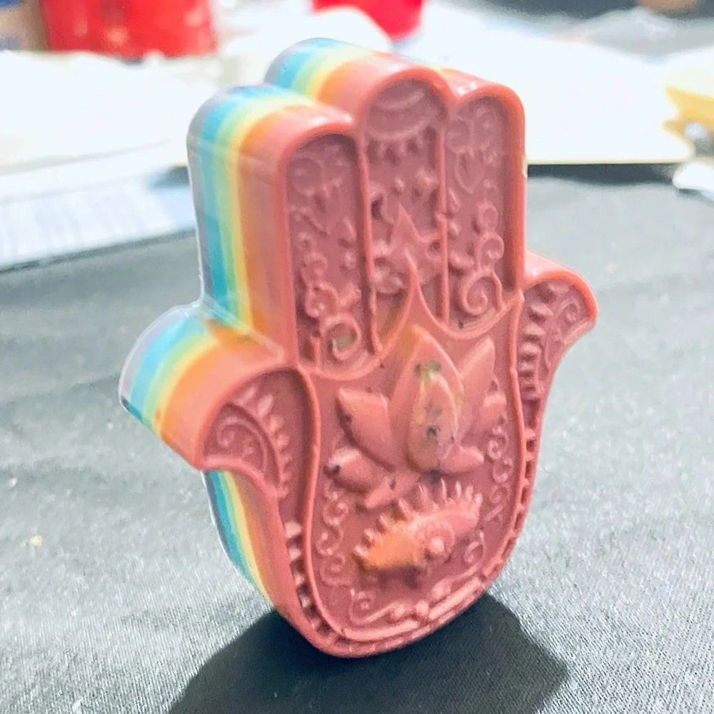 New Fruit Punch Organic Oatmeal Handmade  Rainbow Hamsa 🪬 Chakra Soap By Me